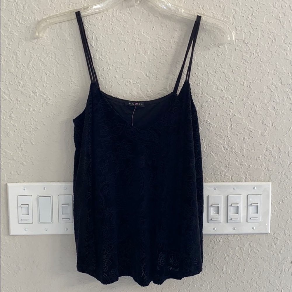 Velvet patterned cami. Stunning. Size small NWT